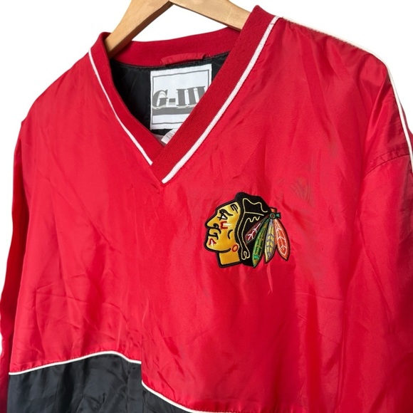 VTG G-III Sports Chicago Blackhawks Men's Windbreaker Jacket Red M NHL Hockey - Picture 2 of 10